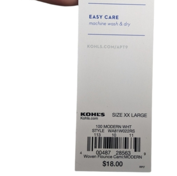 NWT Apt. 9 White Camisole Size XXL 🤍✨ - Picture 5 of 13